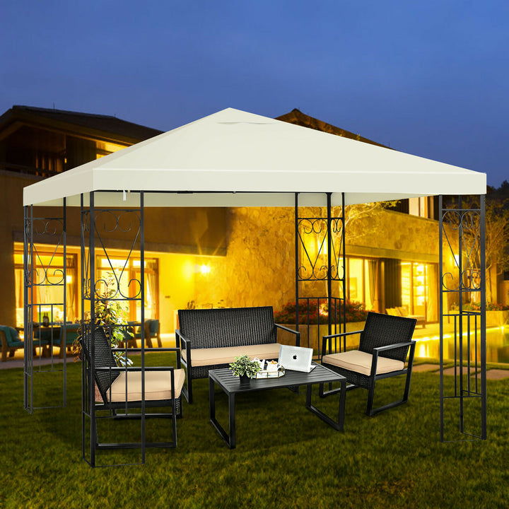 10x10 Patio Gazebo Canopy Tent Steel Frame Shelter Patio Party Awning Image 3