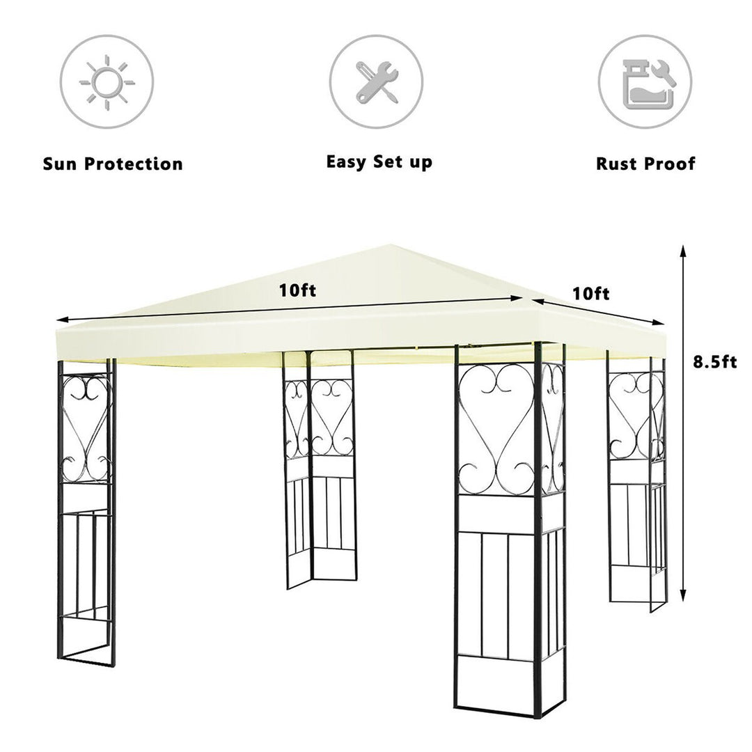 10x10 Patio Gazebo Canopy Tent Steel Frame Shelter Patio Party Awning Image 4