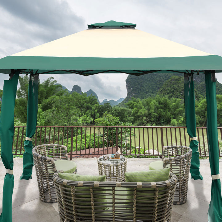 13x13 Gazebo Canopy Shelter Awning Tent Patio Garden Green Image 4