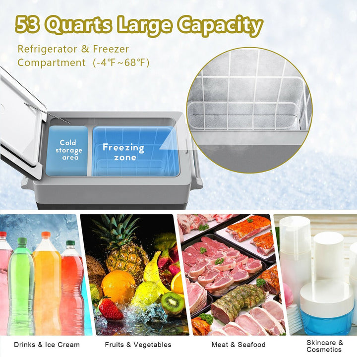 STAKOL 53 Quarts Portable Electric Car Cooler Refrigerator/Freezer Compressor Camping Image 4