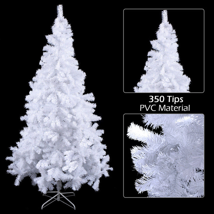 5Ft Artificial PVC Christmas Tree W/Stand Holiday Season Indoor Outdoor White Image 4