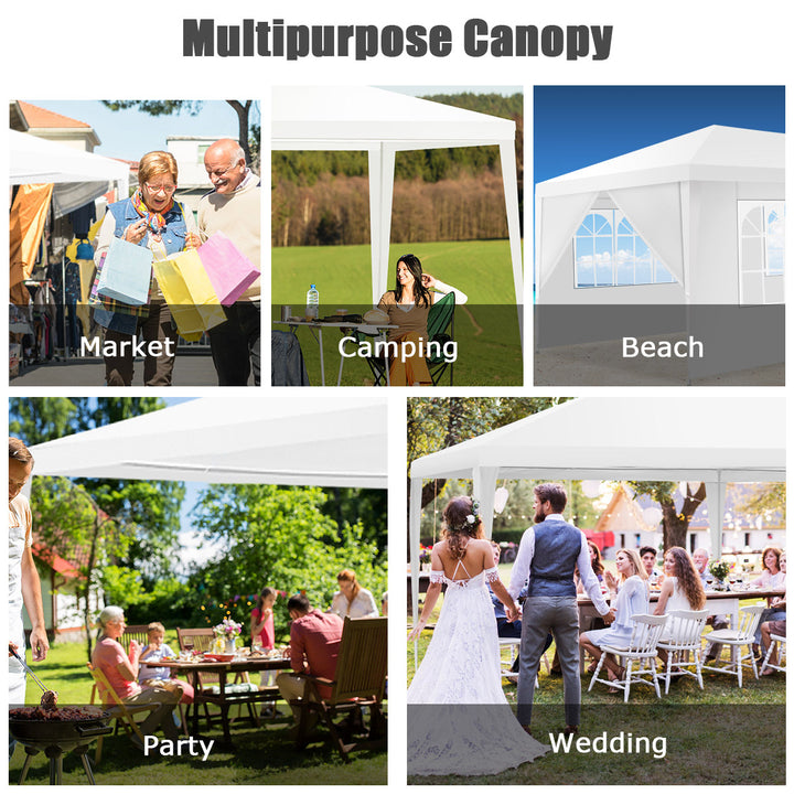 10x20 Canopy Tent Heavy Duty Wedding Party Tent 6 Sidewalls W/Carry Bag Image 5