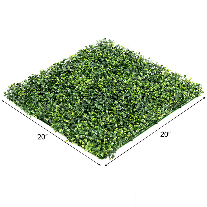 12 PCS 20x20 Artificial Boxwood Plant Wall Panel Hedge Privacy Fence Image 2