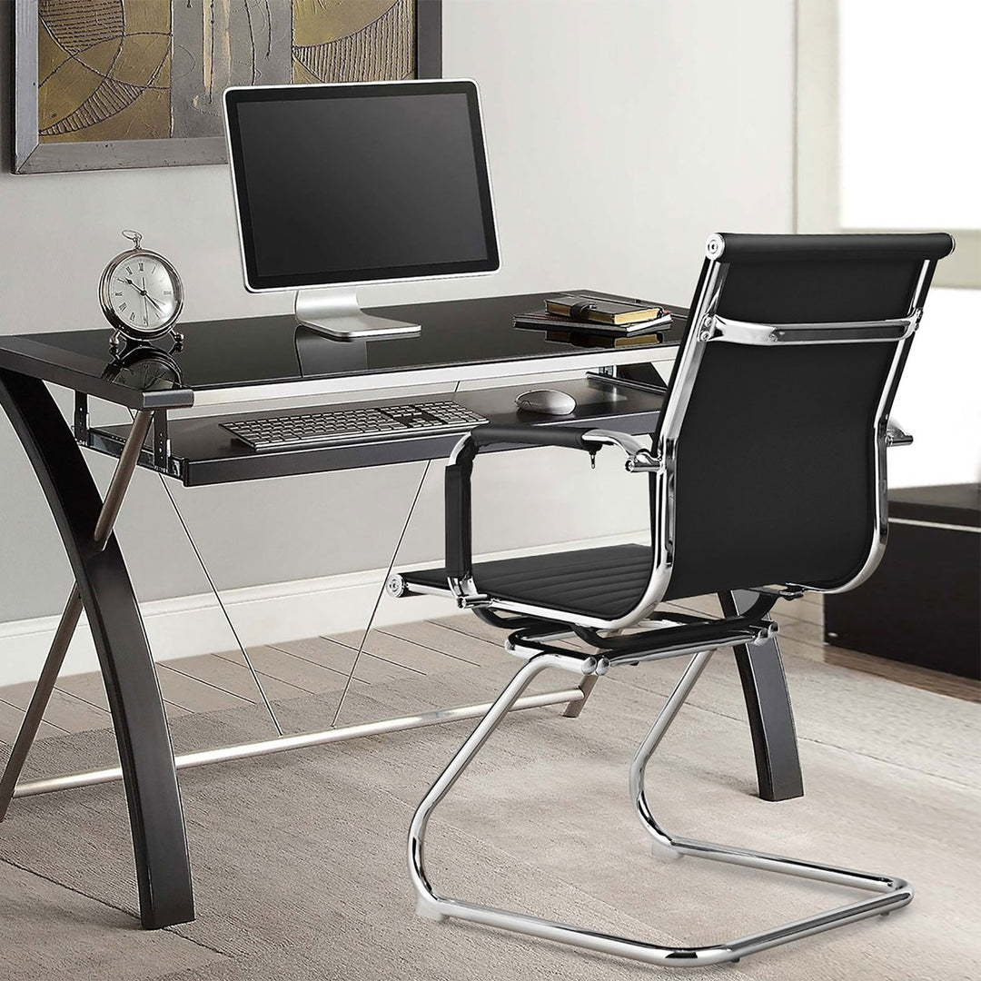 Set of 2 Office Waiting Room Chairs for Reception Conference Area Image 2