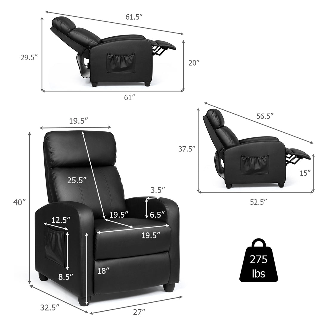 Electric Modern Massage Recliner Sofa Chair Lounge with Remote Control Image 3