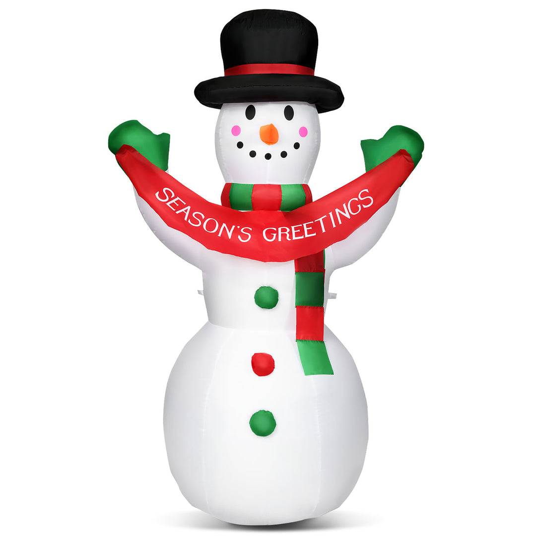 6 FT Inflatable Christmas Snowman w/ LED Lights Blow Up Outdoor Yard Decoration Image 3