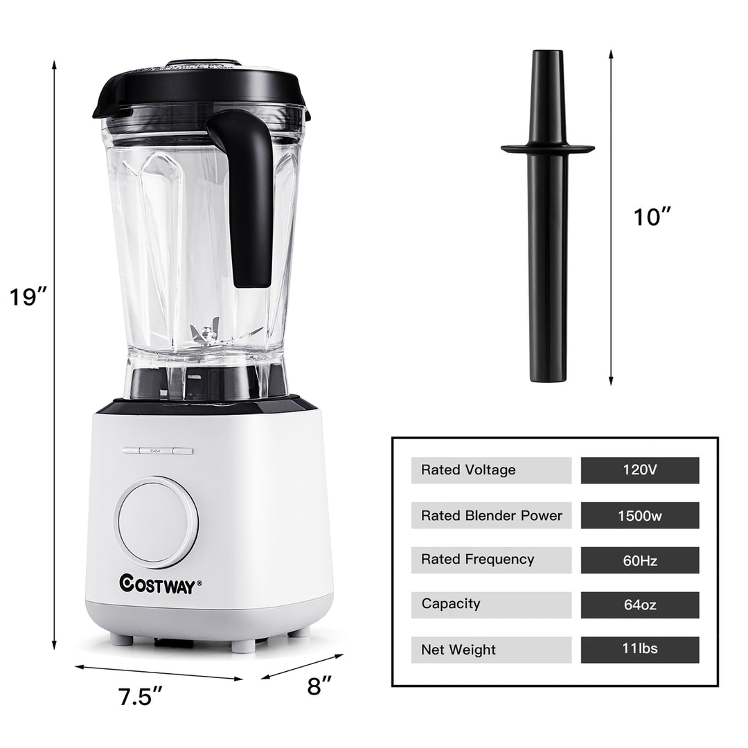 1500W Countertop Smoothies Blender 10 Speed w/ 6 Pre-Setting Programs Image 3