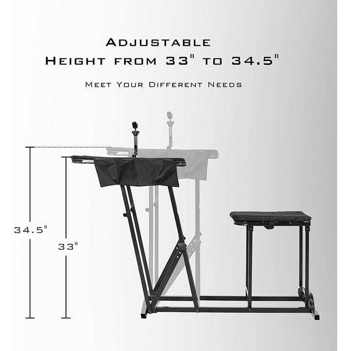 Foldable Shooting Table w/ Height Adjustable Hunting Gun Rest for Outdoor Range Image 3