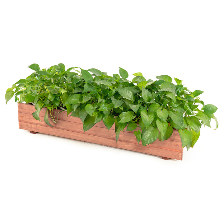 28/36/40 Inch Wooden Flower Planter Box Garden Yard Decorative Window Box Rectangular Image 5