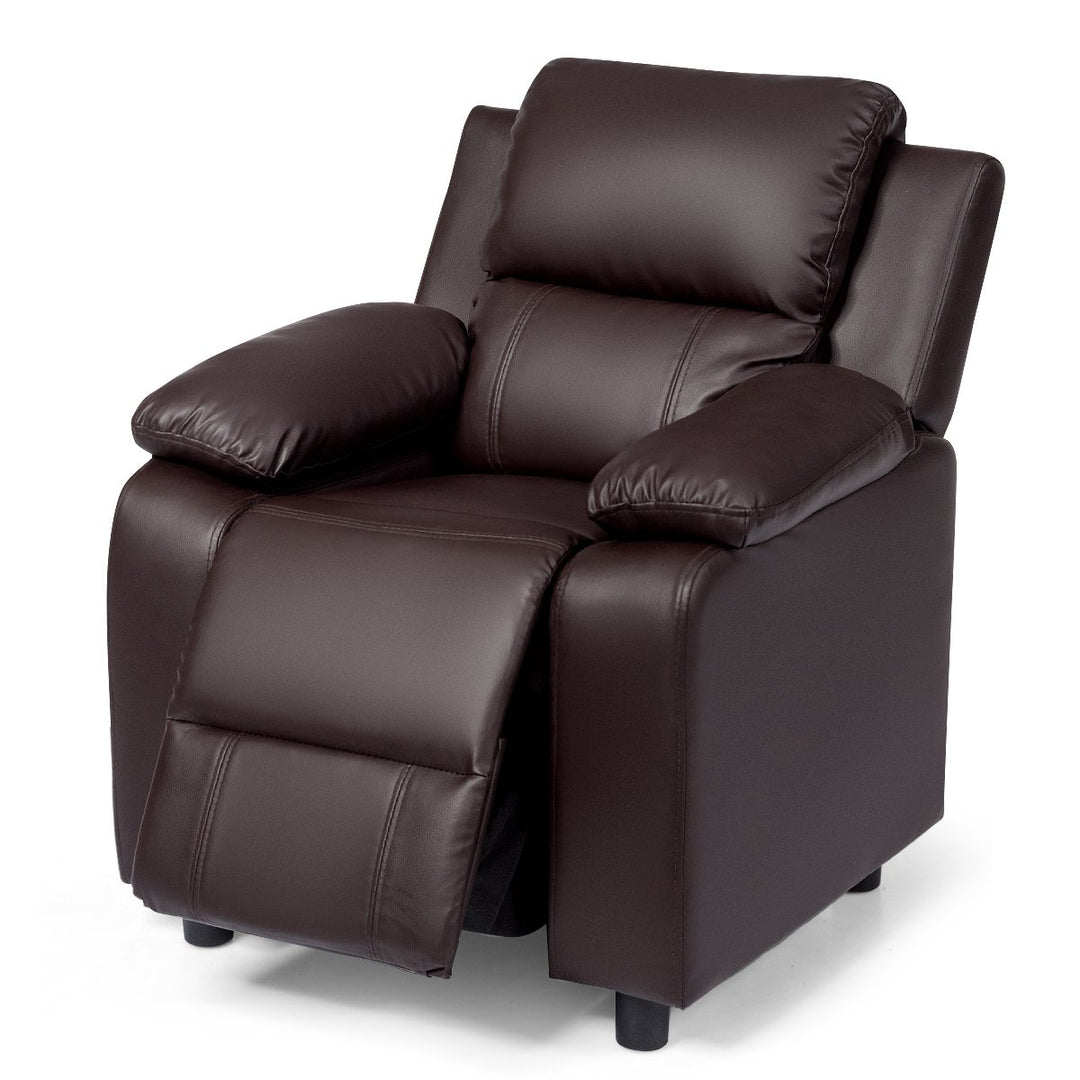 PU Leather Kids Recliner with Armrest and Headrest Lounge 3 Color Image 3