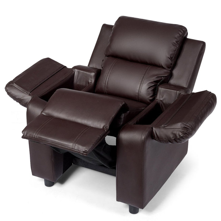 PU Leather Kids Recliner with Armrest and Headrest Lounge 3 Color Image 4