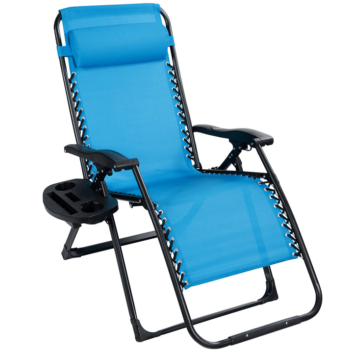 Oversize Lounge Chair Patio Heavy Duty Folding Recliner Image 6