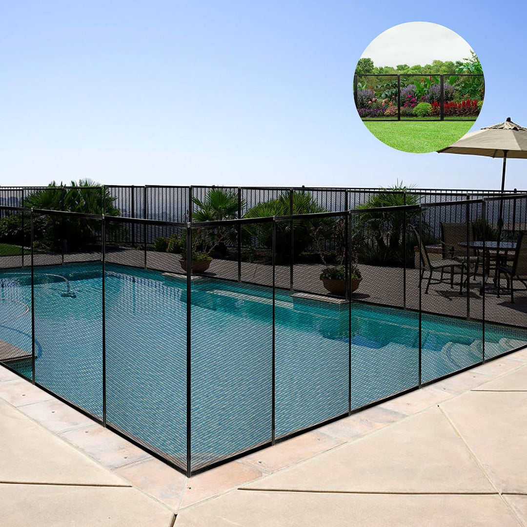 Costway Swimming Pool Fence Garden Fence Child Barrier Safety Image 1