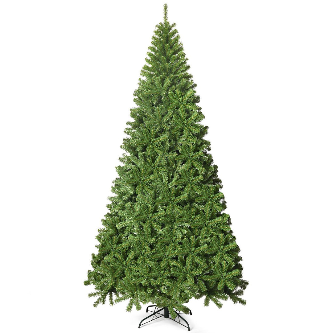 Costway 6Ft/7.5Ft/9Ft Unlit Hinged PVC Artificial Christmas Tree Premium Spruce Tree w/ 928 Tips/1346 Tips/2094 Tips Image 1