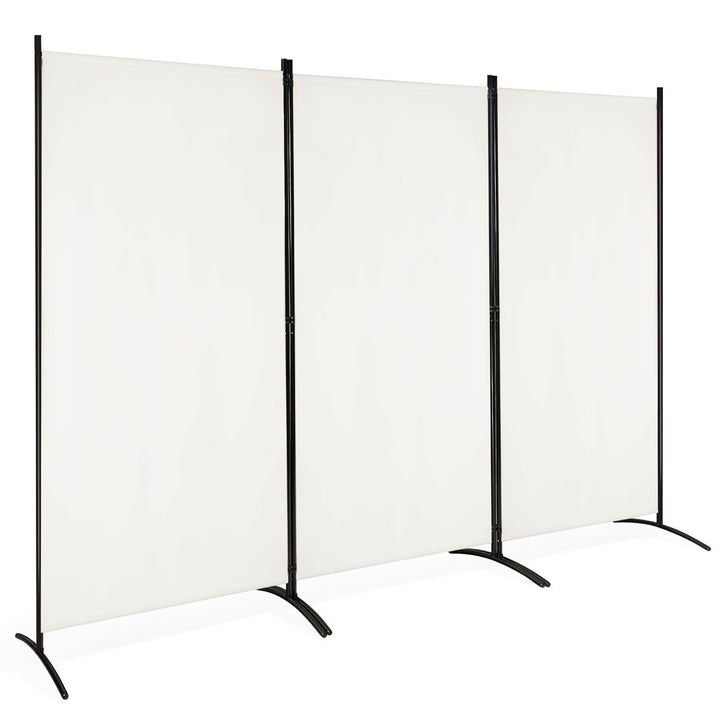 Costway 3-Panel Room Divider Folding Privacy Partition Screen for Office Room White\Black\Brown Image 4