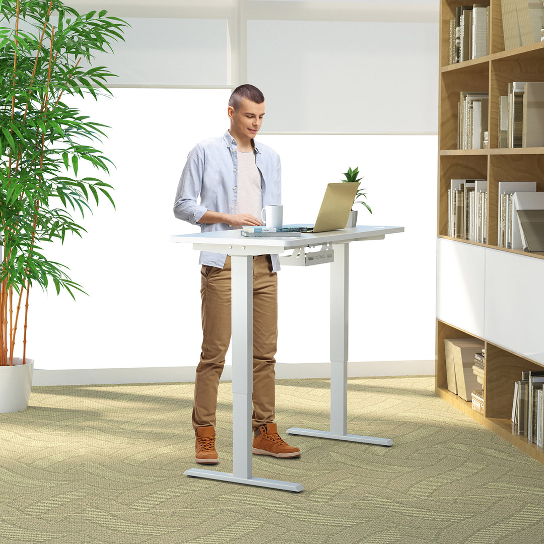 Costway 48 Universal One-Piece Tabletop for Standard and Sit to Stand Desk Frame Image 3