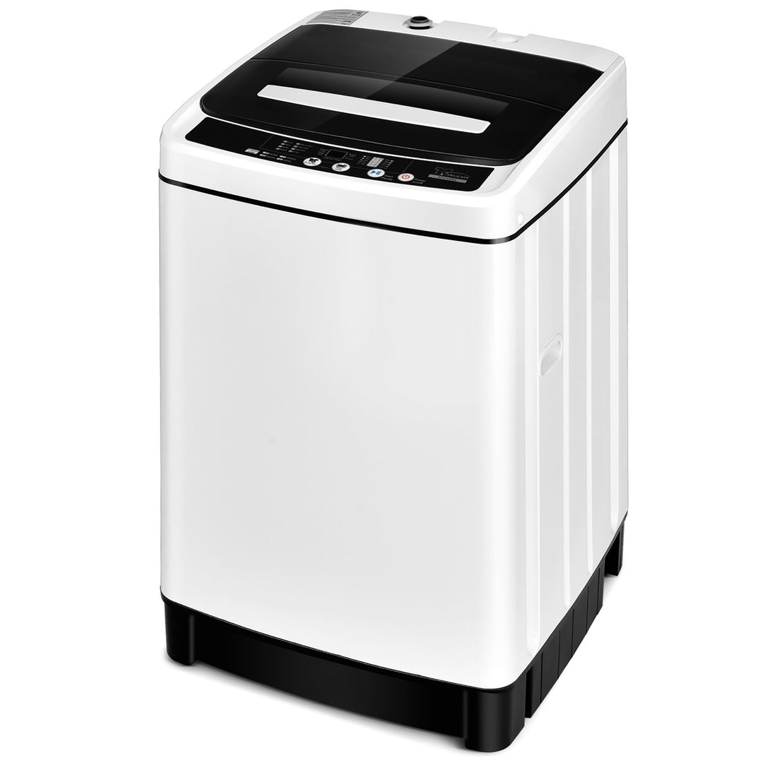 Costway Full-Automatic Washing Machine 1.5 Cu.Ft 11 LBS Washer and Dryer White\Grey Image 1