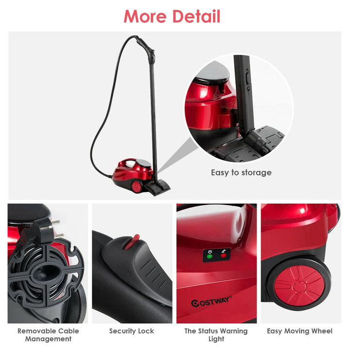 2000W Heavy Duty Steam Cleaner Mop Multi-Purpose W/19 Accessories 4.0 Bar 1.5L Image 4