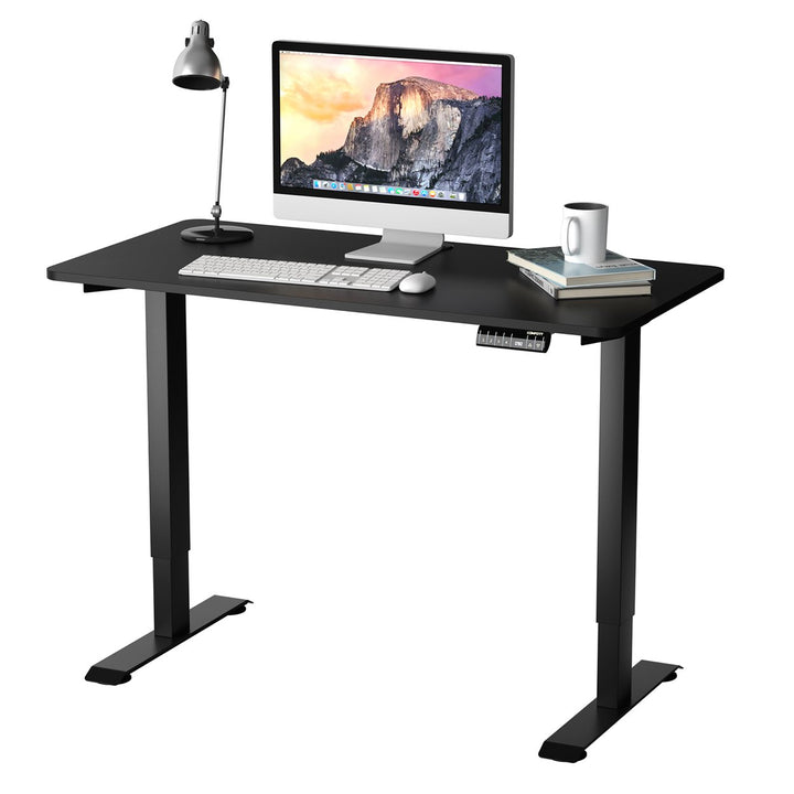 Costway Electric Adjustable Standing Desk Stand up Workstation w/Control White\Black\ Maple\Teak Image 1