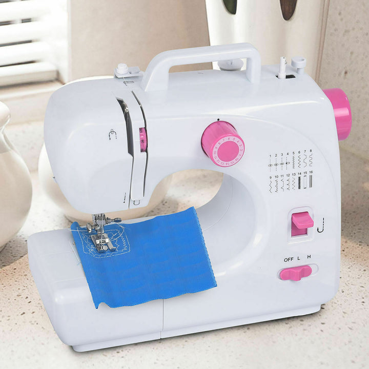 2-Speed Multi-function Fashion Portable Sewing Machine Serger w/16 Stitch Light Image 2