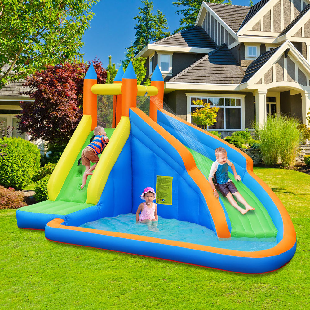 Inflatable Water Slide Mighty Bounce House Jumper Castle W/ 480W Blower Image 2