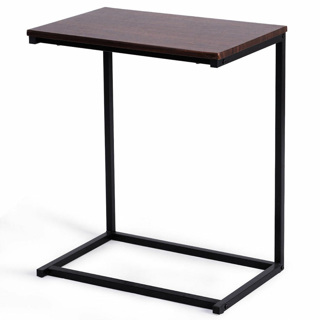 Costway 22x14x26 Sofa Side End Table Laptop Holder Multiple Stand Desk Brown\Walnut Image 1