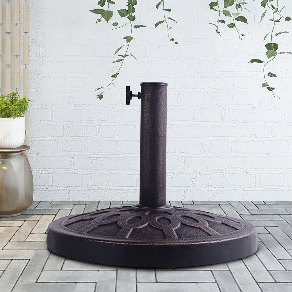 17.5 Umbrella Base Stand Market Patio Standing Outdoor Living Heavy Duty (Round) Image 2