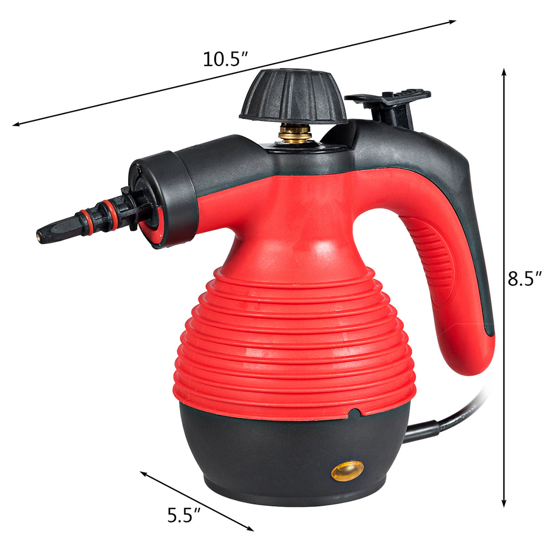 Multifunction Portable Steamer Household Steam Cleaner 1050W W/Attachments Red Image 3