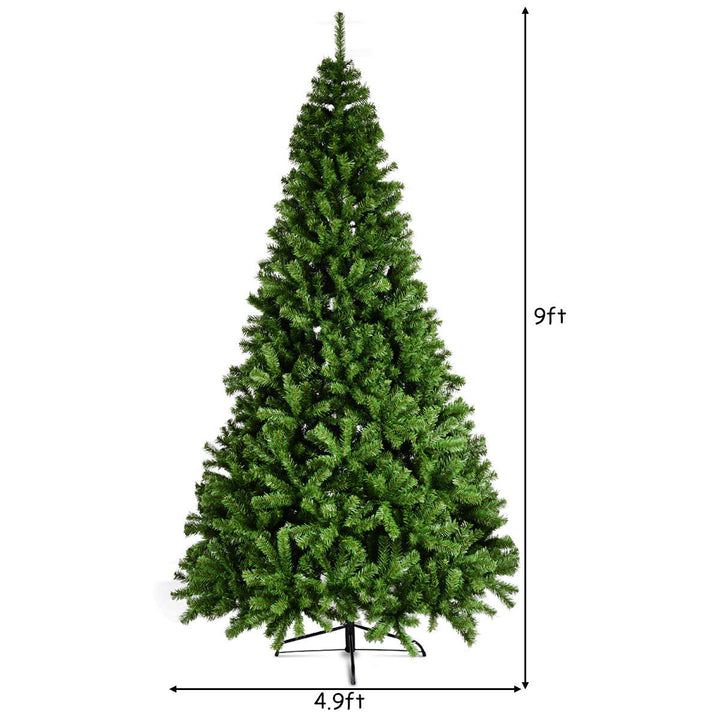 9FT PVC Artificial Christmas Tree 2132 Tips Premium Hinged w/ Solid Metal Legs Image 3