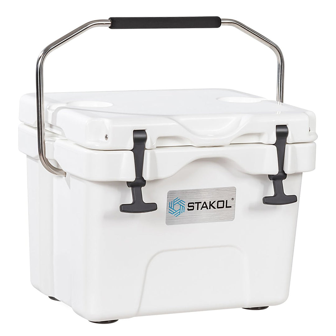 SKTAKOL 16 Quart Cooler Portable Ice Chest Leak-Proof 24 Cans Ice Boxfor Camping White/Blue/Grey/khaki Image 4