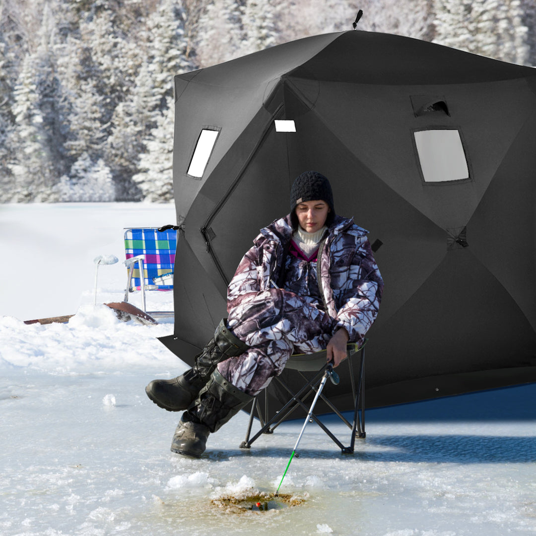 2-person Ice Fishing Shelter Tent Portable Pop Up House Outdoor Fish Equipment Image 3