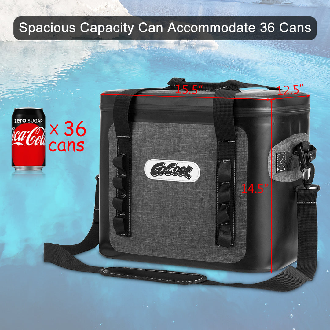 36 Cans Large Soft Pack Cooler Bag Insulated Water-Resistant For Picnic Camping Image 2