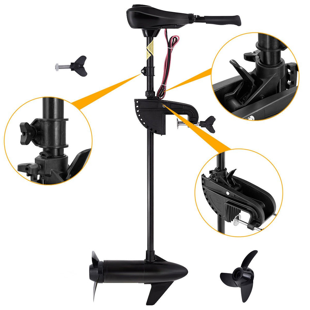 86lbs Freshwater Transom Mounted Trolling Motor 36" Shaft Image 2