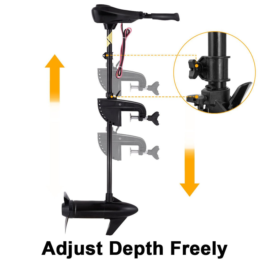 86lbs Freshwater Transom Mounted Trolling Motor 36" Shaft Image 4