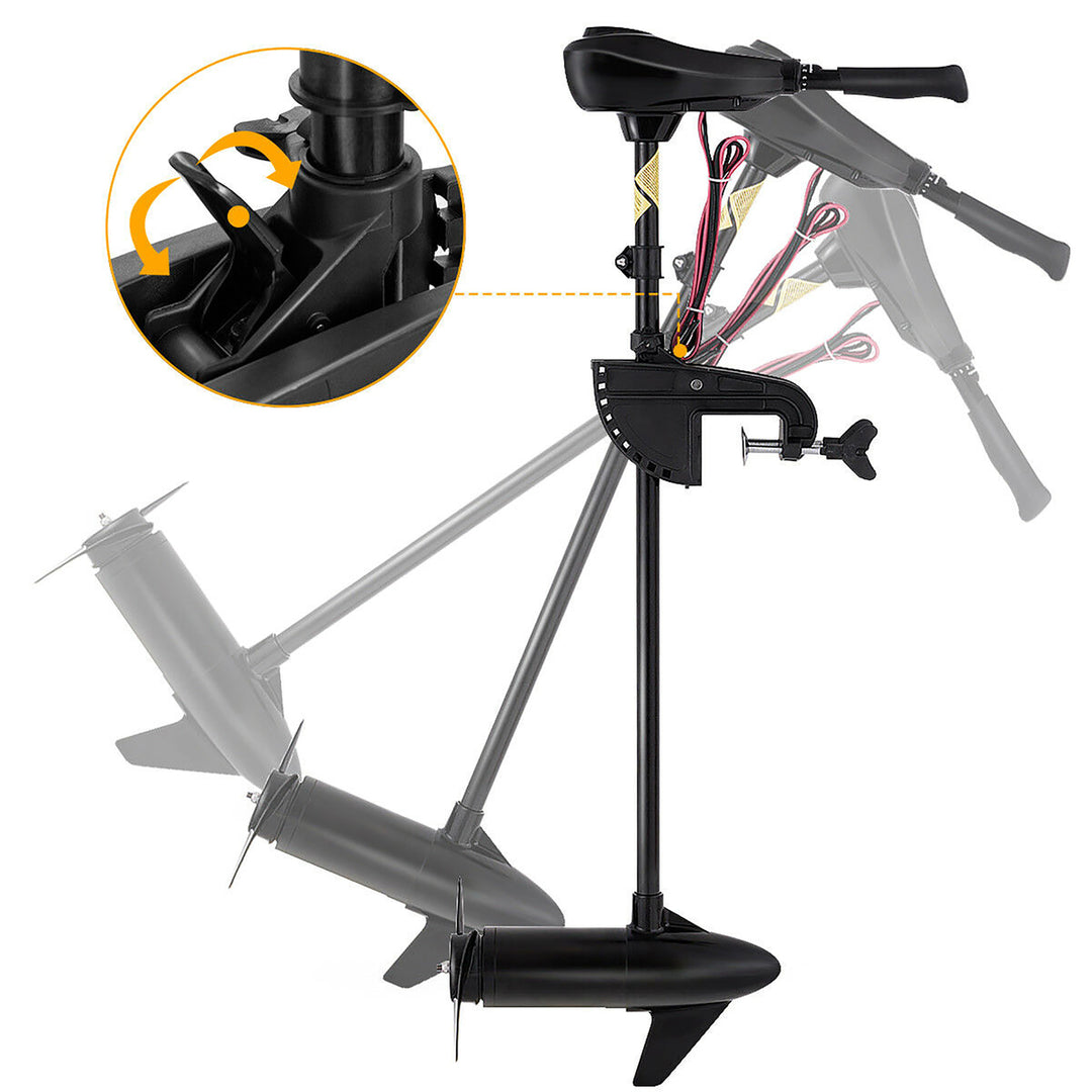 46lbs Freshwater Transom Mounted Trolling Motor 36" Shaft Image 2