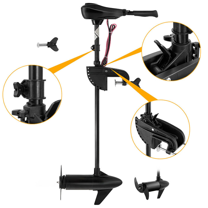 46lbs Freshwater Transom Mounted Trolling Motor 36" Shaft Image 3