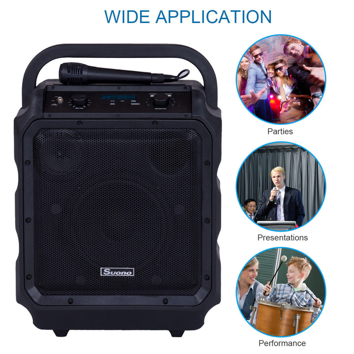 Suono Portable 8" PA System Rechargeable Battery 300W RMS Power Active Speaker Image 2