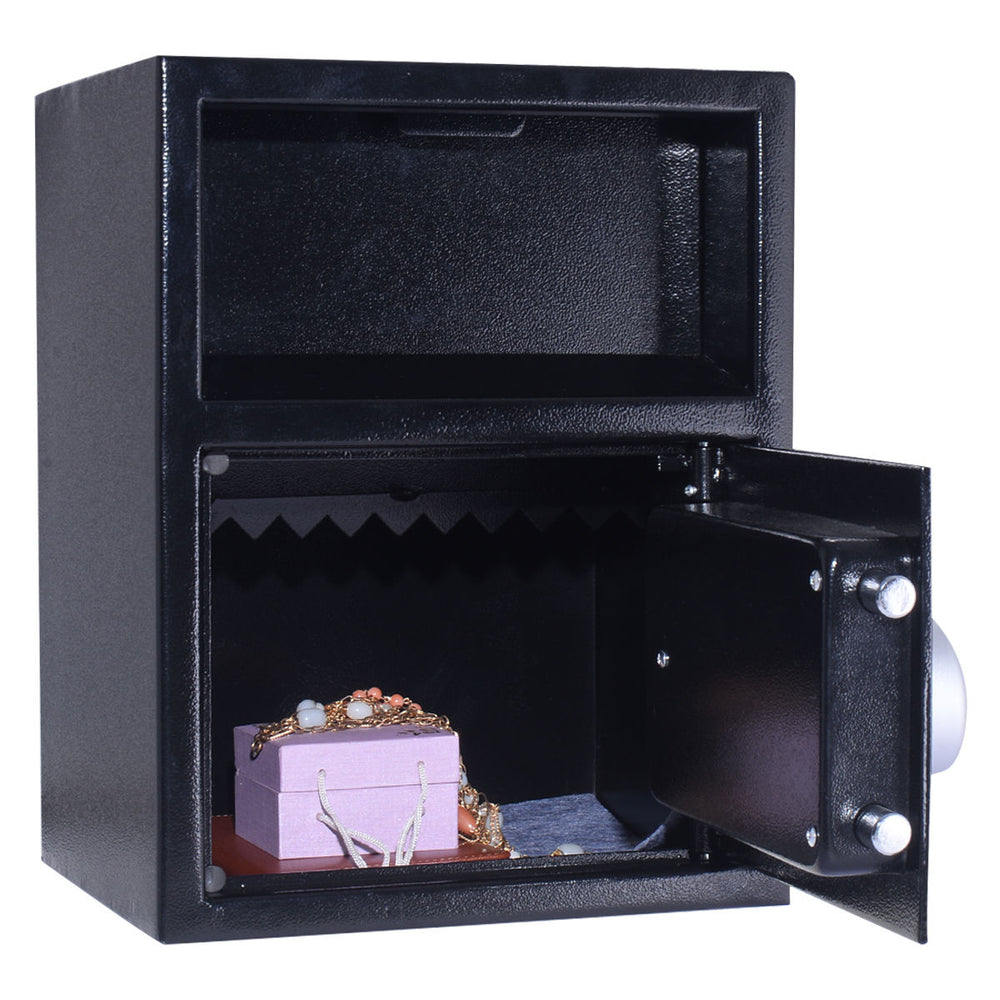 Digital Safe Box Depository Drop Deposit Front Load Cash Vault Lock Home Jewelry Image 2