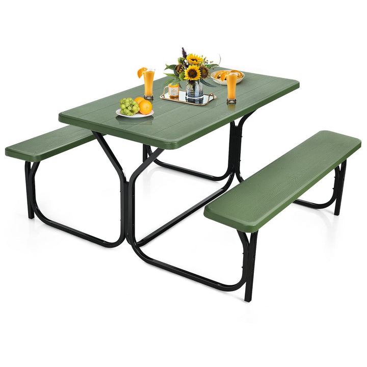 Picnic Table Camping Picnic Bench Set Backyard Garden Patio Dining Party Image 1