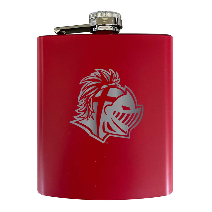 Southern Wesleyan University Stainless Steel Etched Flask 7 oz - Officially Licensed, Choose Your Color, Matte Finish Image 3