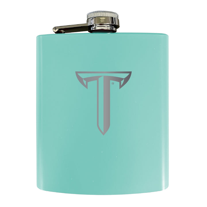 Troy University Stainless Steel Etched Flask 7 oz - Officially Licensed, Choose Your Color, Matte Finish Image 4