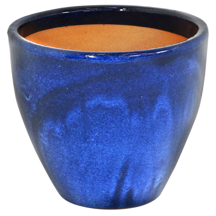 Sunnydaze 13 in Resort High-Fired Glazed Ceramic Planter - Imperial Blue Image 1