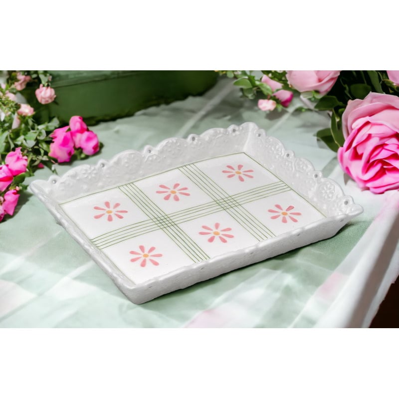 Ceramic Small Tray 7 1/8" x 5 1/4" Kitchen  Her Image 2