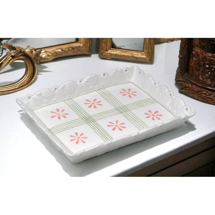 Ceramic Small Tray 7 1/8" x 5 1/4" Kitchen  Her Image 3