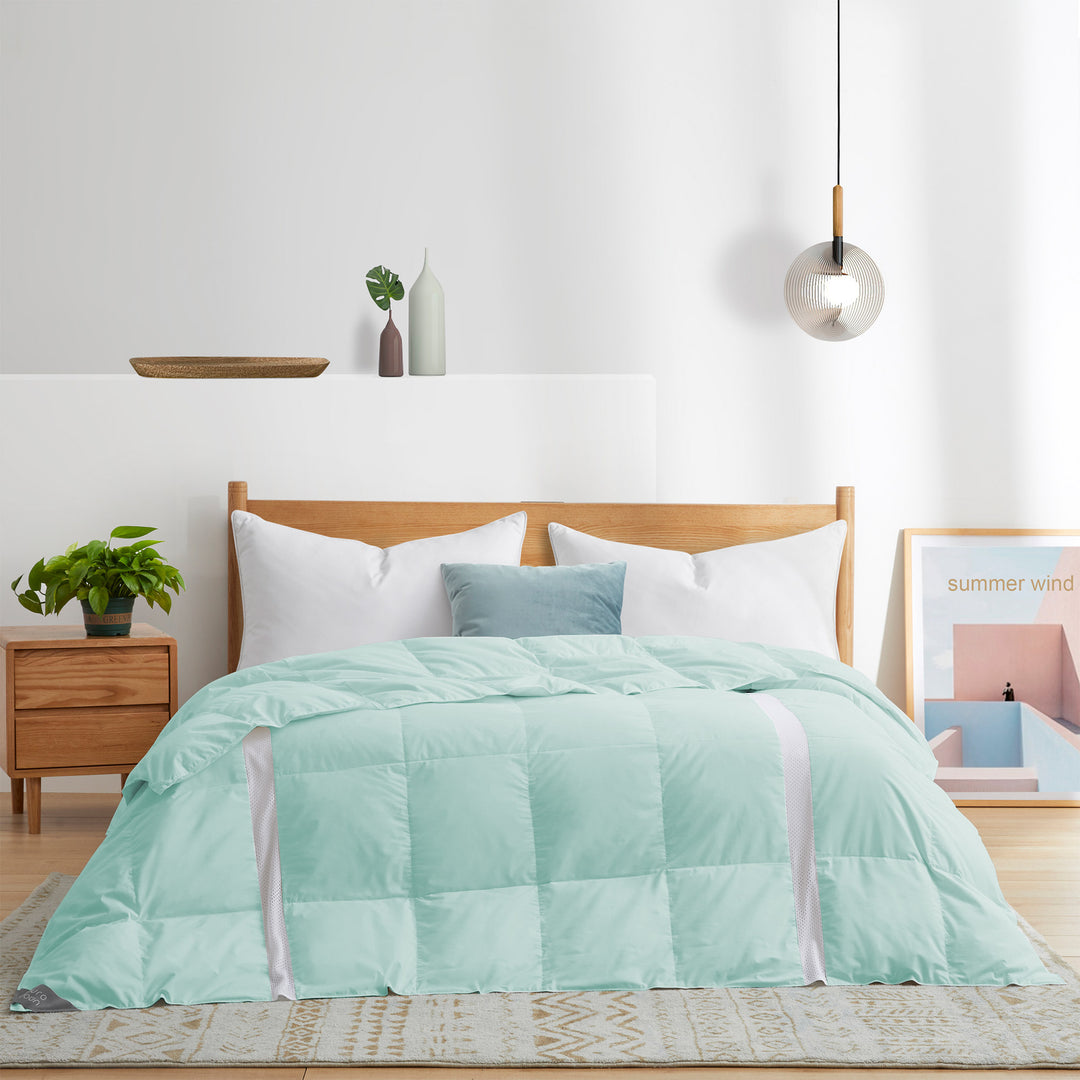 Lightweight Breathable Cooling Down Comforter-Oversize Summer Down Blanket Image 1