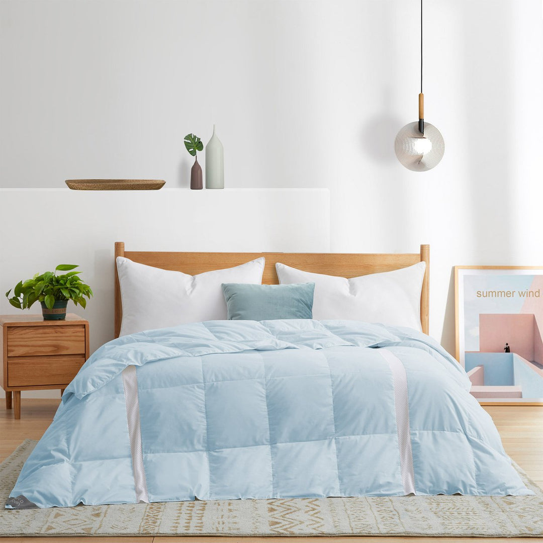 Lightweight Breathable Cooling Down Comforter-Oversize Summer Down Blanket Image 6