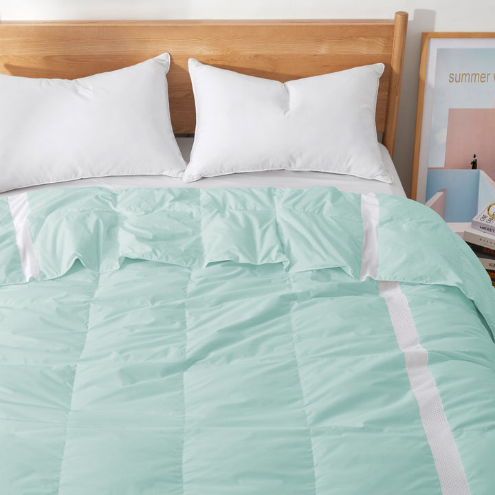 Lightweight Breathable Cooling Down Comforter-Oversize Summer Down Blanket Image 10