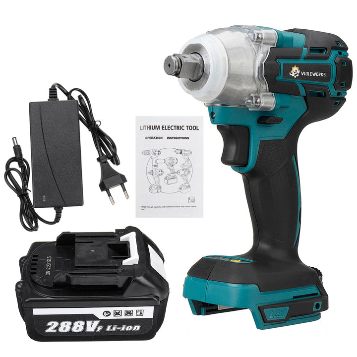 1,2" Electric Cordless Brushless Impact Wrench With 1,2 Battery Image 1