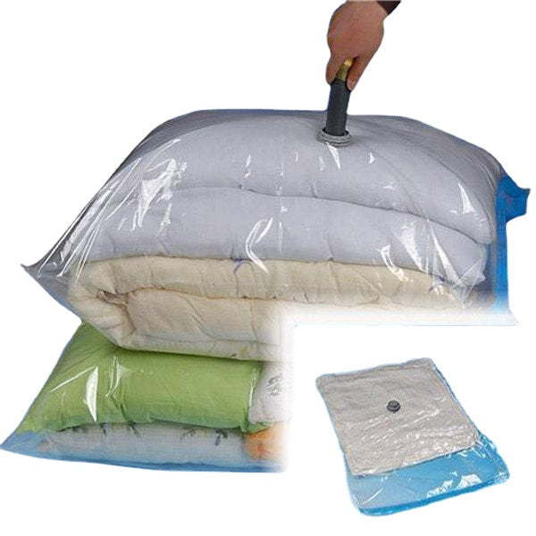 100x80cm Large Space Saver Vacuum Seal Storage Packing Bag for clothes Pillows Throws Seasonal Bedding Image 1