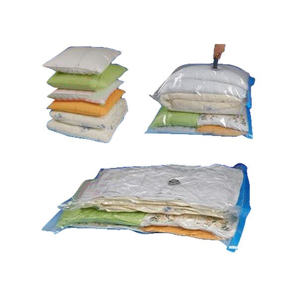 100x80cm Large Space Saver Vacuum Seal Storage Packing Bag for clothes Pillows Throws Seasonal Bedding Image 3